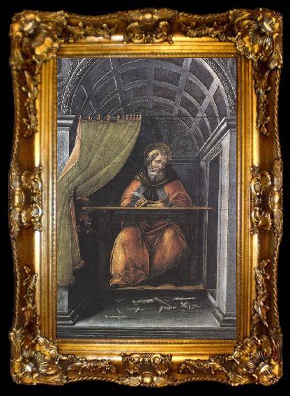 framed  Sandro Botticelli St Augustine in his Study (mk36), ta009-2